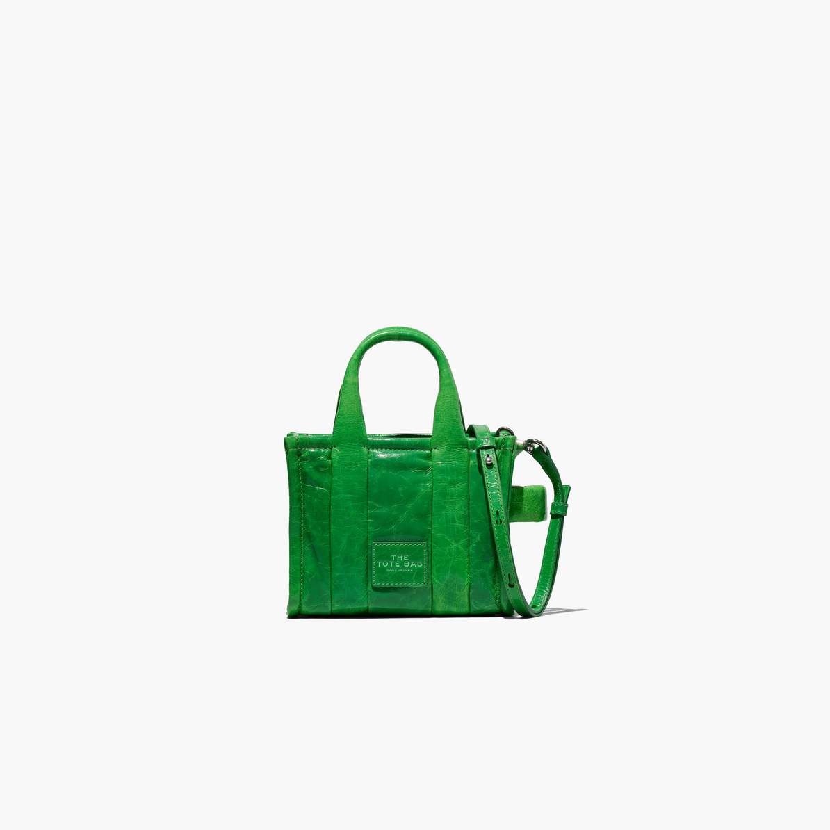 Marc Jacobs Shiny Crinkle Micro Shop Dubai - Green Womens Tote Bags